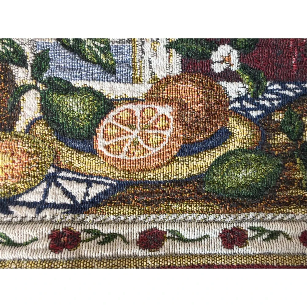 Set of 6 Country‎ Kitchen Tapestry Placemats, Floral/Fruit/Holidays 17x11